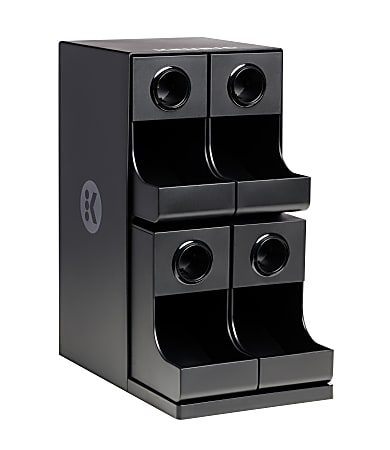 Keurig® Mesh 4-Sleeve K-Cup® Pod Storage Rack, 12 1/8"H x 9 7/16"W x 14 3/16"D, Black