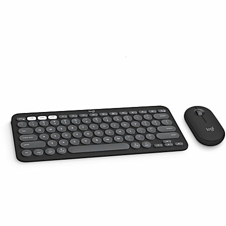Logitech Pebble 2 Combo for Mac Wireless Keyboard And Mouse, Tonal Graphite