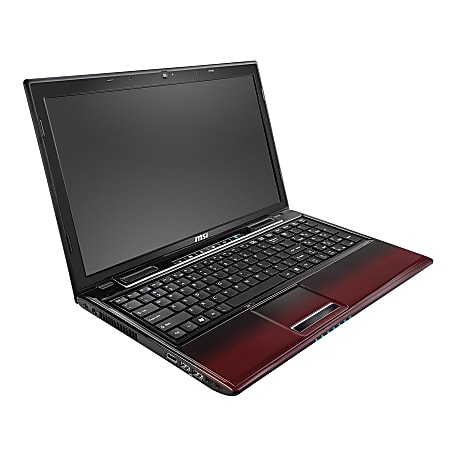 MSI™ A6500-010US Laptop Computer With 15.6" LCD Screen & AMD E-350 Dual-Core Processor, Red/Black
