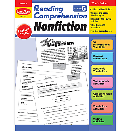 Evan-Moor Educational Publishers Reading Comprehension: Nonfiction, Grade 6