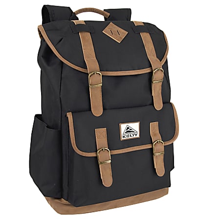 Kelty Drawstring Backpack With 17” Laptop Pocket, Black