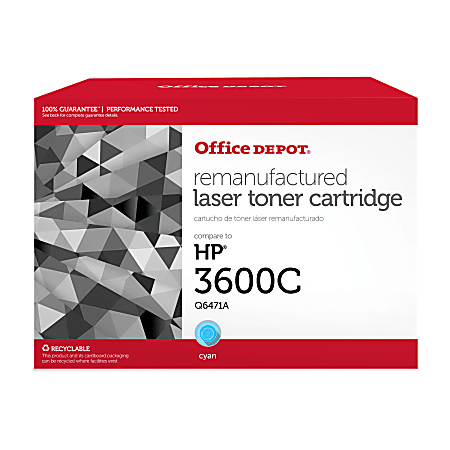 Office Depot® Remanufactured Cyan Toner Cartridge Replacement For HP 502A, Q6471A, R-Q6471A