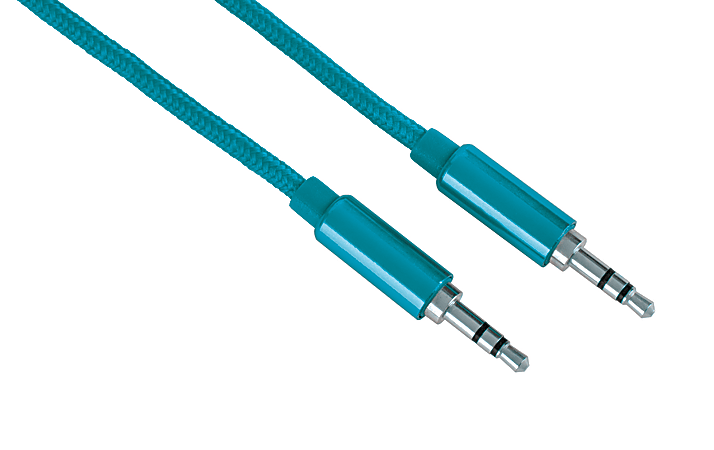Ativa™ Braided Audio Cable, 3', Teal, 39958