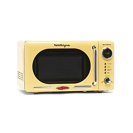 Nostalgia Retro 700W Countertop Microwave Oven, 0.7 Cu. Ft., Yellow
