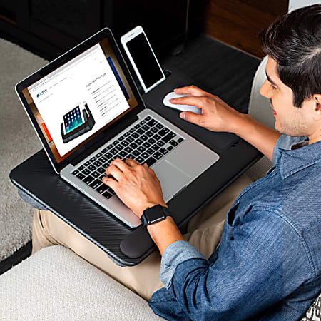 Lap desk for store mouse and keyboard