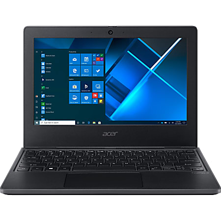 Acer TravelMate B3 Laptop, 11.6" Screen, Intel® Celeron N4020, 4GB Memory, 64GB Flash Drive, Shale Black, Windows® 10 Pro Education