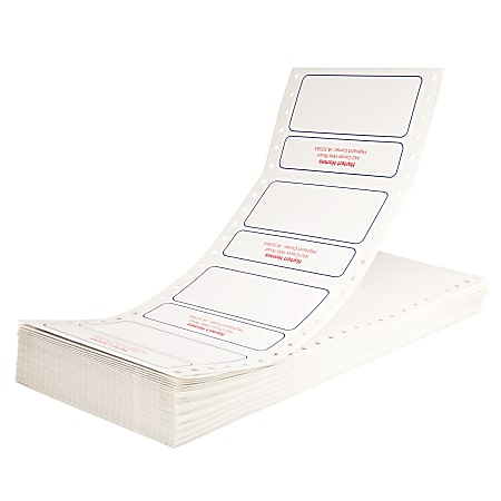 Custom 1-Color Designer Mailing Labels, 2-15/16" x 4", Pin-Fed, Pack of 250