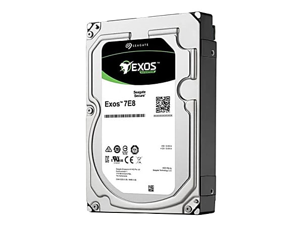 Seagate Exos 7E8 ST8000NM006A - Hard drive - encrypted - 8 TB - internal - 3.5" - SAS 12Gb/s - 7200 rpm - buffer: 256 MB - 256-bit AES - Self-Encrypting Drive (SED)