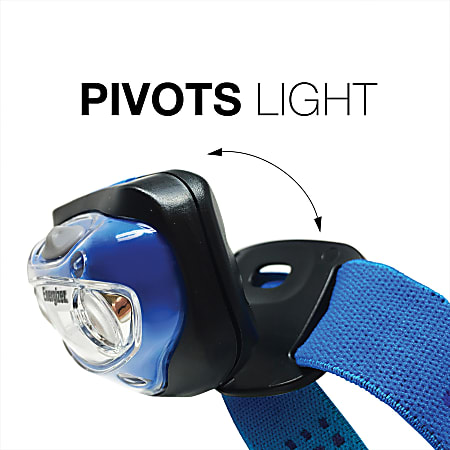Energizer Vision LED Headlamp - LED - 80 lm Lumen - 3 x AAA - Battery - Blue
