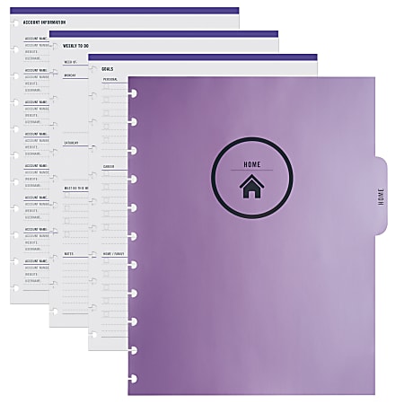 TUL® Discbound Notebook Refill Home Inserts, Letter Size, 100 Pages (50 Sheets), White