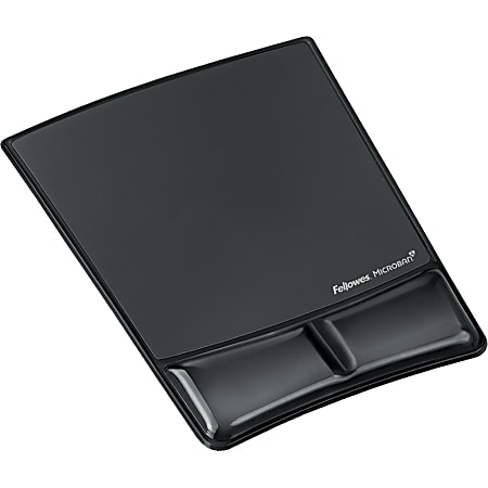 Fellowes Gel Wrist RestMouse Pad Fabric Black - Office Depot