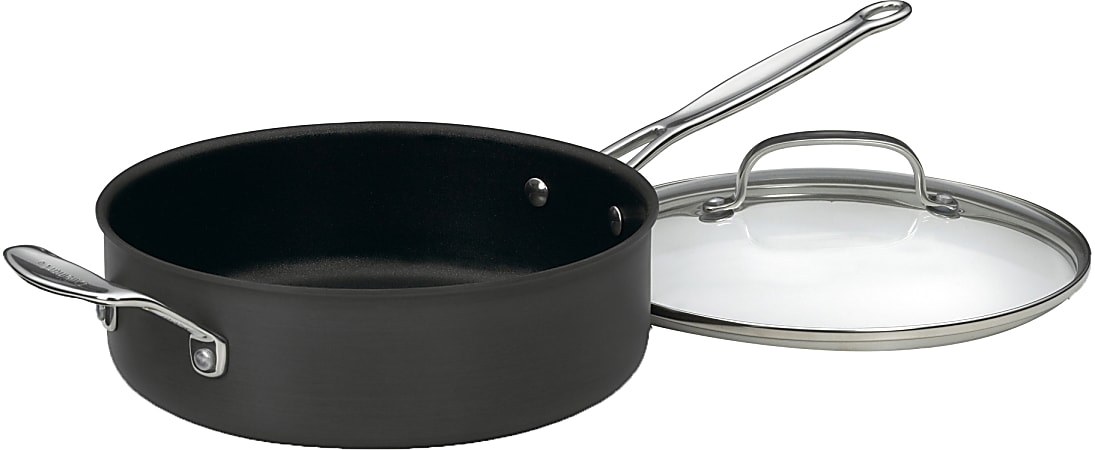 Chef's Classic™ Nonstick Hard Anodized 4 Quart Chef's Pan with Helper  Handle & Cover