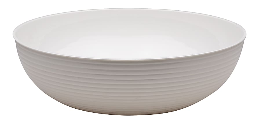 Cambro Camwear Round Ribbed Bowls, 23", White, Set Of 4 Bowls