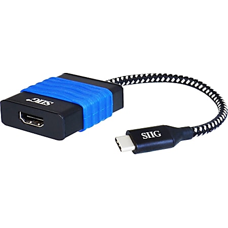 SIIG USB Type-C to HDMI Cable Adapter - External video adapter - USB-C - HDMI - black