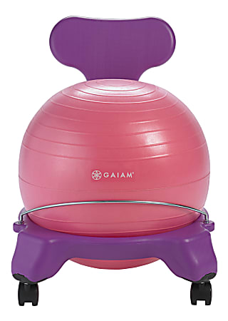 Gaiam Kids' Balance Ball® Chair, Pink/Purple