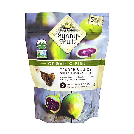 SUNNY FRUIT Organic Dried Smyrna Figs, 8.8 oz, 3 Pack