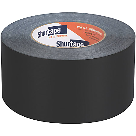 Shurtape PC 600 Contractor Grade Co-Extruded Cloth Duct Tape, 2.83 in x 60 yd., Black, Case Of 16 Rolls