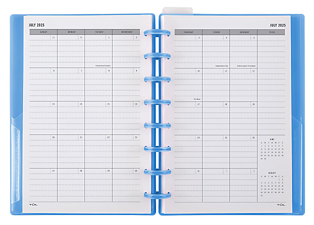 2025 2026 TUL Discbound WeeklyMonthly Student Planner Junior Size