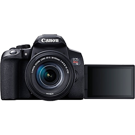 Canon EOS Rebel T8i 24.1 Megapixel Digital SLR Camera with Lens - 0.71" - 2.17" - Autofocus - 3" Touchscreen LCD - SLR Viewfinder - 3.1x Optical Zoom - Digital (IS) - 6000 x 4000 Image - 3840 x 2160 Video - HD Movie Mode - Wireless LAN - GPS