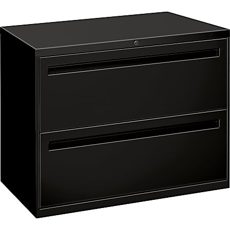 HON® Brigade® 700 36"W x 18"D Lateral 2-Drawer File Cabinet, Black