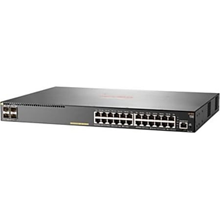 HPE Aruba 2930F 24G PoE+ 4SFP+ Switch - 24 Ports - Manageable - 10 Gigabit Ethernet, Gigabit Ethernet - 10/100/1000Base-T, 10GBase-X - 3 Layer Supported - Modular - Twisted Pair, Optical Fiber
