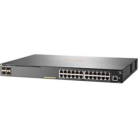 HPE Aruba 2930F 24G PoE+ 4SFP+ Switch - 24 Ports - Manageable - 10 Gigabit Ethernet, Gigabit Ethernet - JL255AABA