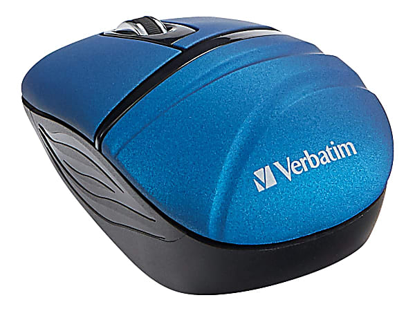 Verbatim Wireless Mini Travel Mouse - Commuter Series - mouse - optical - 3 buttons - wireless - 2.4 GHz - USB wireless receiver - blue