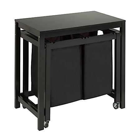 Honey-Can-Do Folding Table And Sorter, Black