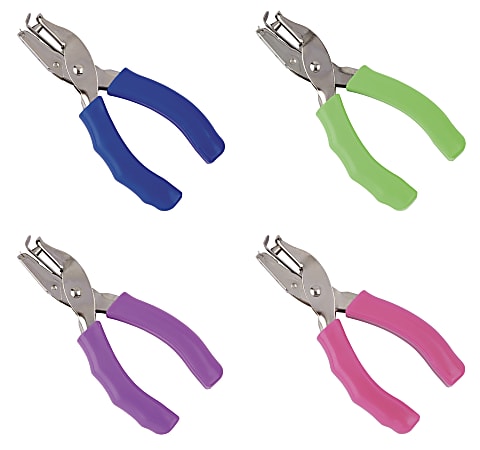 Office Depot Brand Single Hole Punch With Padded Handles Assorted Colors -  Office Depot