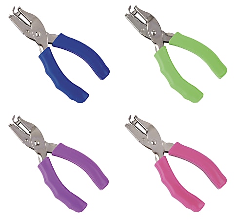 Office Depot Brand Single Hole Punch With Padded Handles Assorted