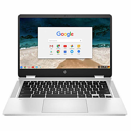 HP ChromeBook x360 14a-ca1015cl Refurbished Convertible Laptop, 14" Touch Screen, Intel® Pentium®, 8GB Memory, 128GB eMMC, Wi-Fi 5, Chrome OS, HP7G770UAR