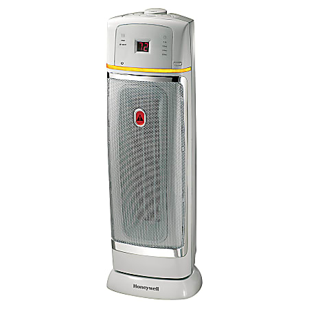 Honeywell Cool Touch Ceramic Oscillating Tower Heater, White