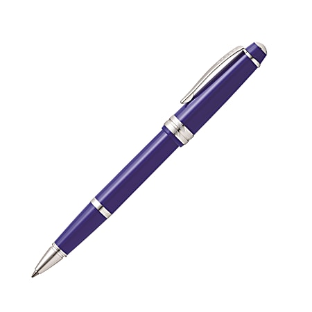 Cross® Bailey Light Rollerball Pen, Fine Point, 0.5 mm, Blue Barrel, Black Ink