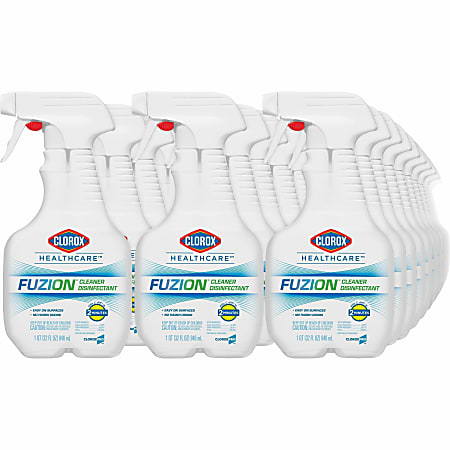 Clorox Fuzion Cleaner Disinfectant - Ready-To-Use Spray - 32 fl oz (1 quart) - Bottle - 432 / Pallet - Translucent