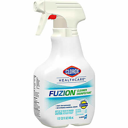 Clorox Fuzion Cleaner Disinfectant - Ready-To-Use - 32 fl oz (1 quart)Bottle - 432 / Pallet - Low Odor, Odor Neutralizer, Easy to Use - Translucent