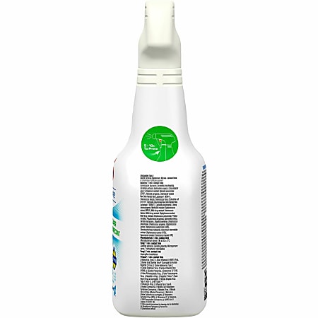 Clorox Fuzion Cleaner Disinfectant - Ready-To-Use - 32 fl oz (1 quart)Bottle - 432 / Pallet - Low Odor, Odor Neutralizer, Easy to Use - Translucent