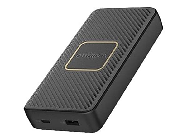 OtterBox - Wireless power bank - 15000 mAh - 18 Watt - 3 A - Apple Fast Charge, Huawei Fast Charge, PE 2.0+, PD 2.0, PD 3.0, AFC, SFCP, PE 1.1+ - 2 output connectors (USB, 24 pin USB-C) - black