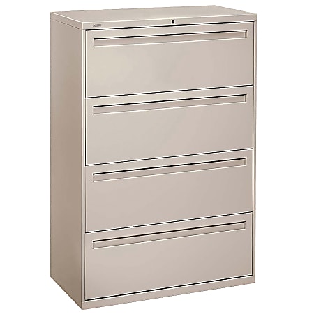 HON Brigade 700 18 D Lateral 4 Drawer File Cabinet Putty Office