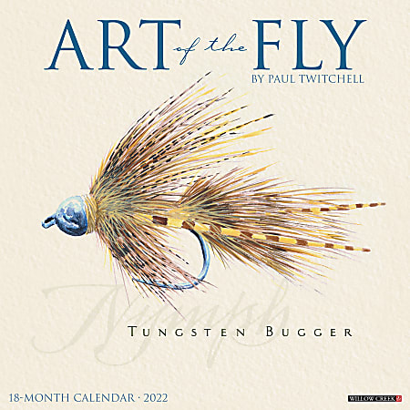 Willow Creek Press Sports Monthly Wall Calendar, 12" x 12", Art Of The Fly, January To December 2022