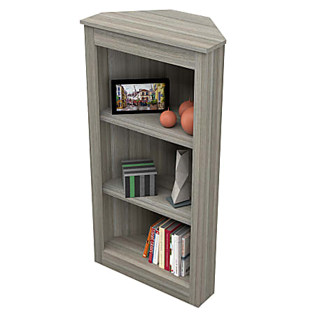 Inval 48 H 3 Shelf Corner Bookshelf Oak, Better Homes Gardens Glendale 3 Shelf Bookcase Rustic Gray Finish