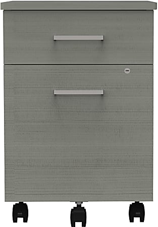 Linea Italia, Inc 20"D Vertical Mobile File Cabinet, Ash