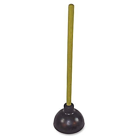 Genuine Joe Value Plus Plunger - 5.75" Cup Diameter - 23" Length - Yellow - Drain, Toilet, Pipe