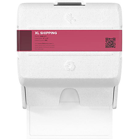 Zebra XL Shipping Label - - DiameterCartridge - Permanent Adhesive - Rectangle - Thermal - White - Paper - 190 / Cartridge - 190 Label