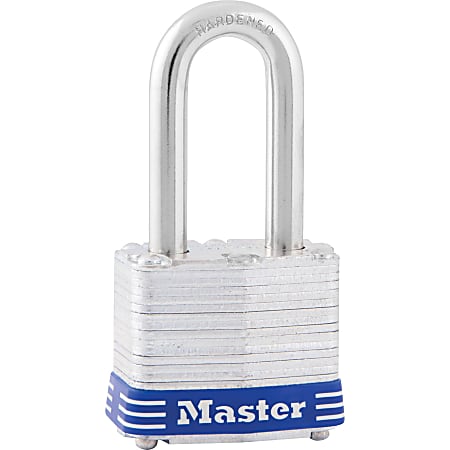 Master Lock Long Shackle Padlock Steel Gray - Office Depot