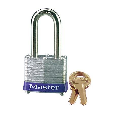 Master Lock® Long-Shackle Padlock, Steel Gray