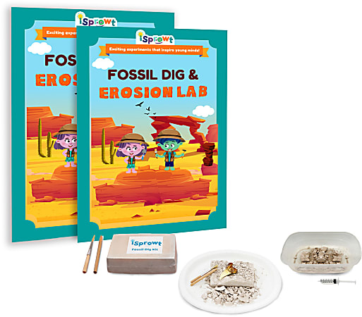 iSprowt STEM Science Class Kits, Fossil Dig & Erosion Lab, Grades K - 5, Pack Of 20 Kits