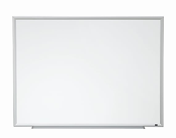 3M™ Porcelain Magnetic Dry-Erase Whiteboard, 24" x 36", Aluminum Frame With Silver Finish