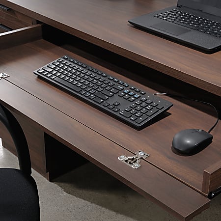 Sauder Palo Alto 72 W Commercial Credenza Computer Desk Spiced Mahogany ...