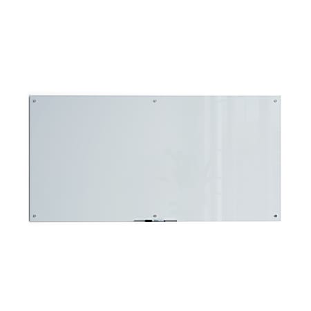 U Brands® Frameless Non-Magnetic Glass Dry-Erase Board, 72 X 36, Frosted White (Actual Size 70" x 35")