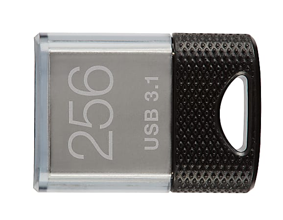 PNY ELITE-X FIT USB 3.1 Flash Drive, 256GB, Black/Gray